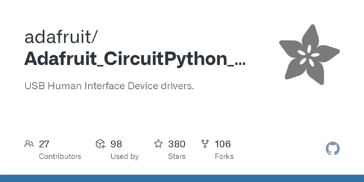 USB Human Interface Device drivers. Contribute to adafruit/Adafruit_CircuitPython_HID development by creating an account on GitHub.