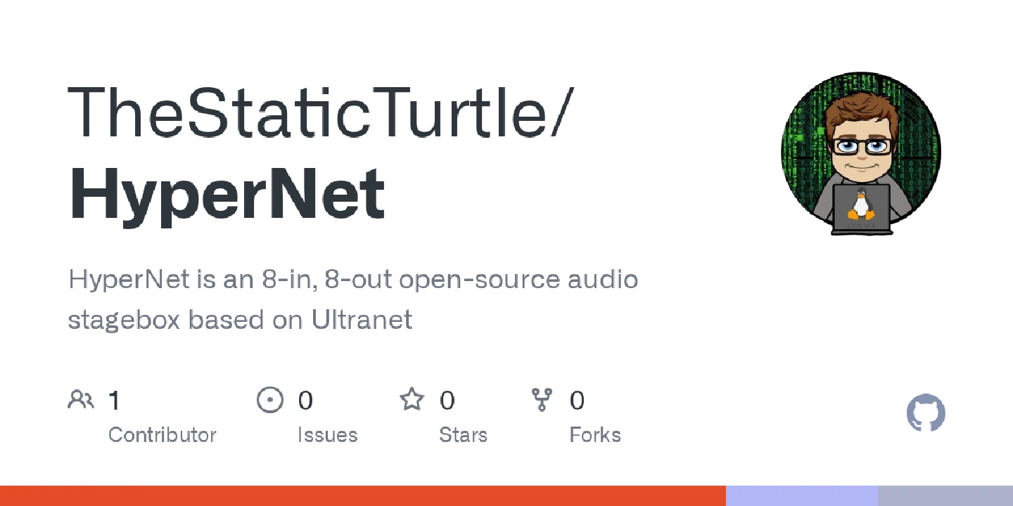 HyperNet is an 8-in, 8-out open-source audio stagebox based on Ultranet - TheStaticTurtle/HyperNet